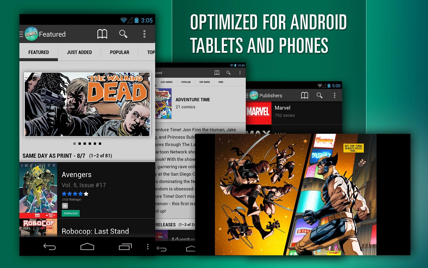 Read Comics and Novels on Android Smartphones