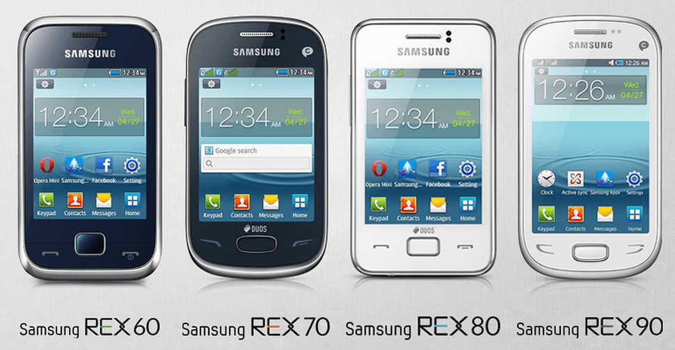 Samsung Rex Series Smartphones
