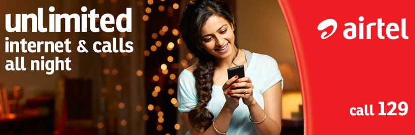 Airtel Unlimited Night Packs for Internet and Calling