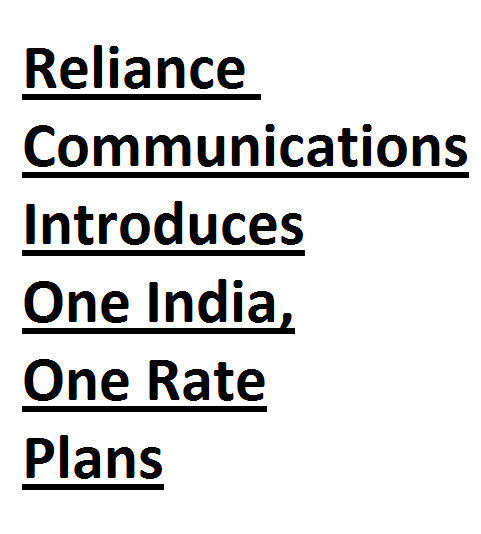 One India One Rate Plans for PostPaid and Prepaid
